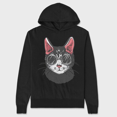 Sunglasses Cat, Unisex Men's Hoodie