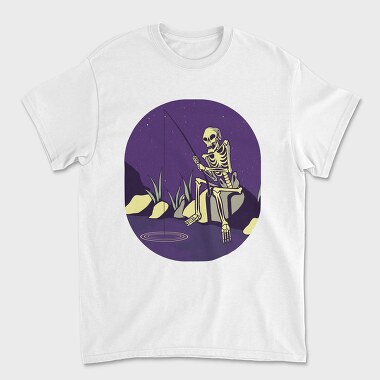 Fishing Skull, Unisex Men's T-Shirt