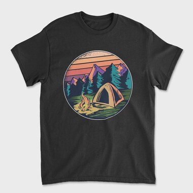 Camping, Unisex Men's T-Shirt