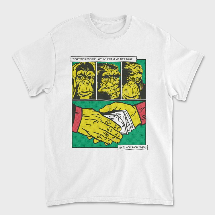 Monkey Money Comics, Unisex Men's T-Shirt