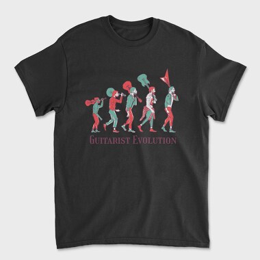 Guitarist Evolution, Unisex Men's T-Shirt