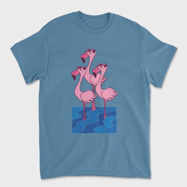 Flamingo Trio, Unisex Men's T-Shirt