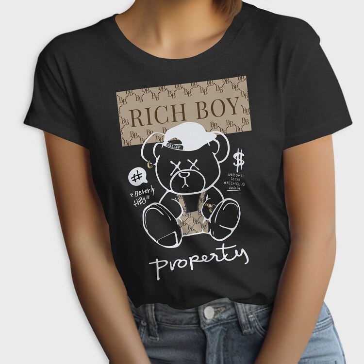 Rich Boy Teddy Bear, Women's T-Shirt