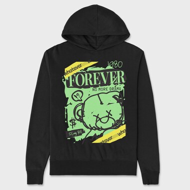 No More Drama Teddy, Unisex Men's Hoodie