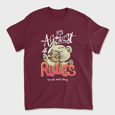 Against Rules Teddy, Unisex Men's T-Shirt