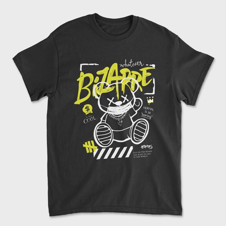 Bizarre Teddy Bear, Unisex Men's T-Shirt