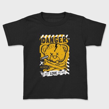 Danger Orange Teddy Bear, Kids' T-Shirt