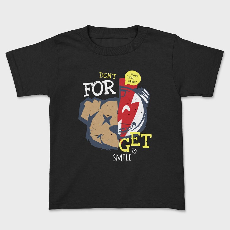 Dont Forget to Smile Teddy Bear, Kids' T-Shirt
