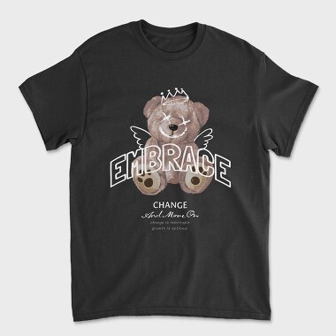 Embrace Change Teddy Bear, Unisex Men's T-Shirt