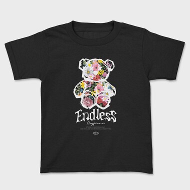 Endless Happiness Teddy Bear, Kids' T-Shirt