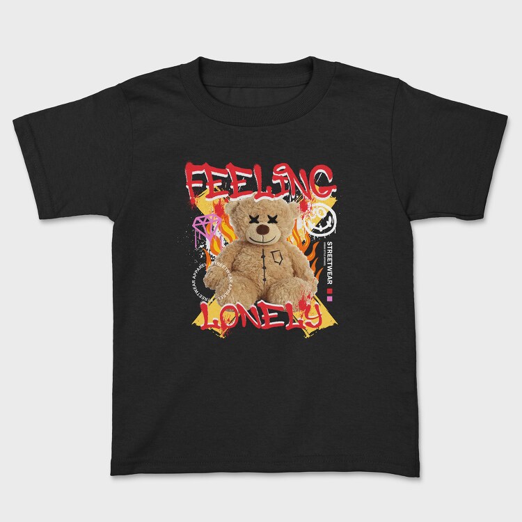 Feeling Lonely Teddy, Kids' T-Shirt