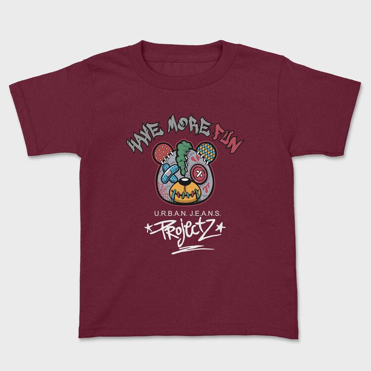 Have More Fun Teddy Bear, Kids' T-Shirt