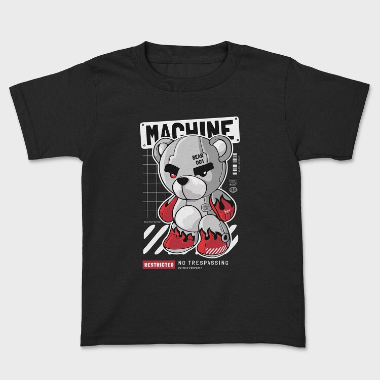 Machine Teddy Bear, Kids' T-Shirt