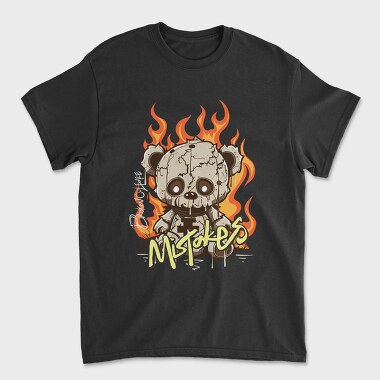 Mistakes Teddy Bear, Unisex Men's T-Shirt