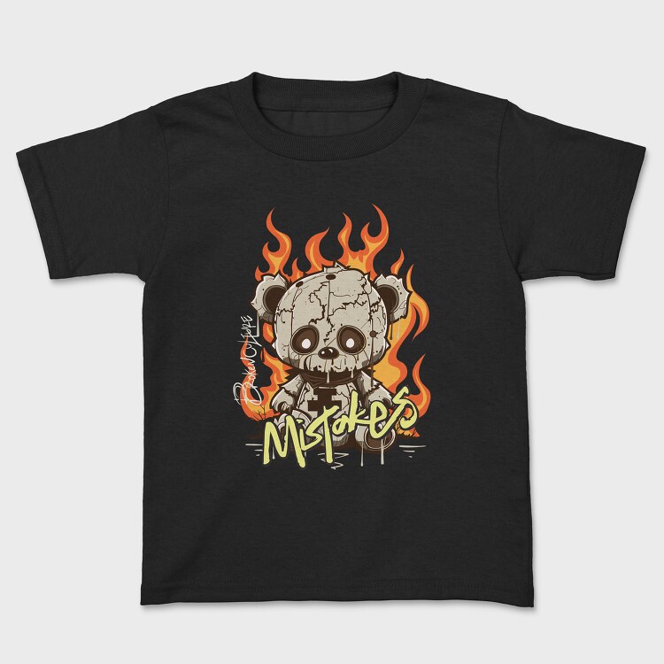 Mistakes Teddy Bear, Kids' T-Shirt