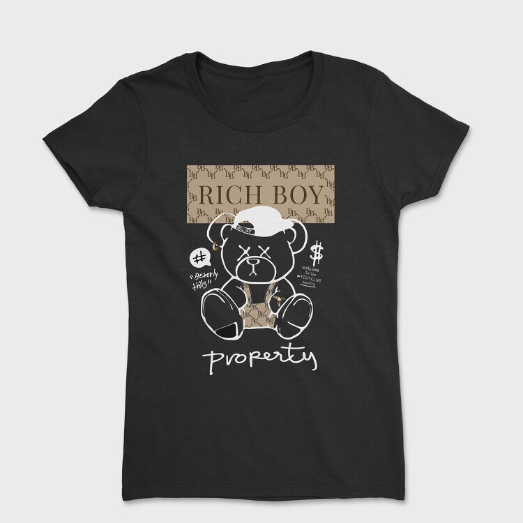 Rich Boy Teddy Bear, Women's T-Shirt