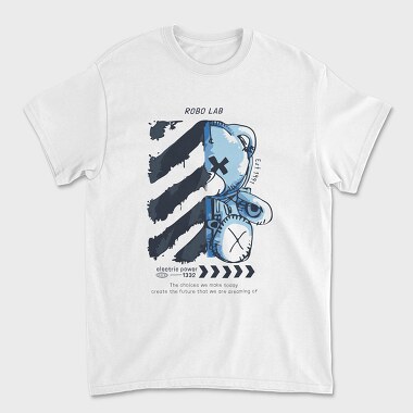 Robo Lab Teddy, Unisex Men's T-Shirt