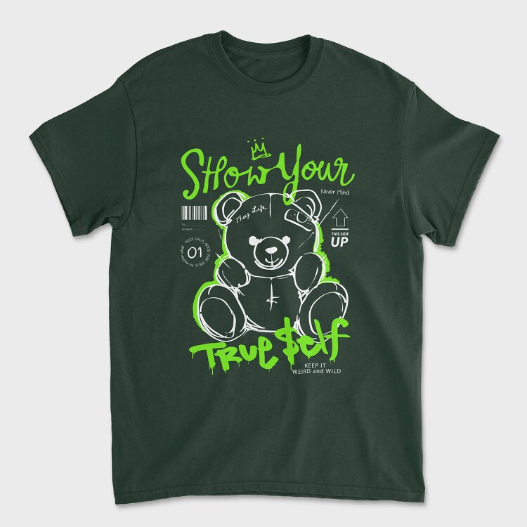 Show Your True Self Teddy Bear, Unisex Men's T-Shirt