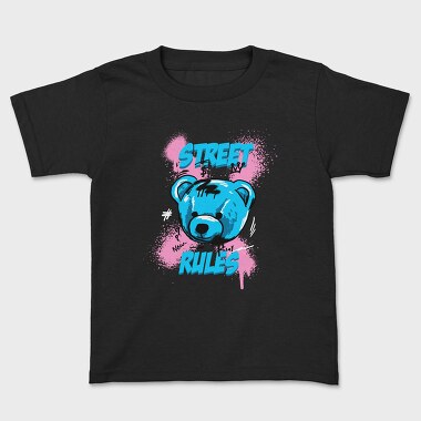 Street Rules Teddy, Kids' T-Shirt