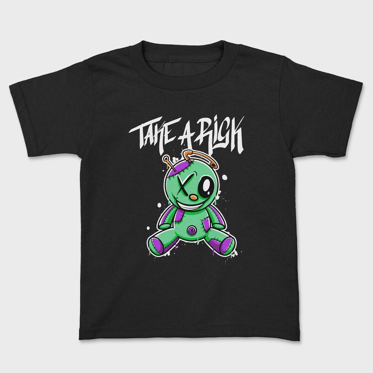 Take a Risk Teddy, Kids' T-Shirt