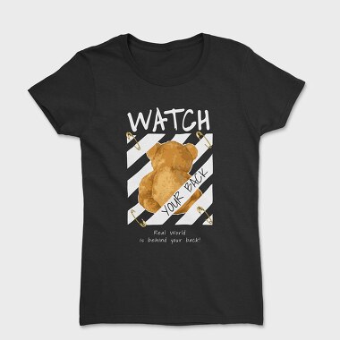 Watch Your Back Teddy Bear, Women's T-Shirt