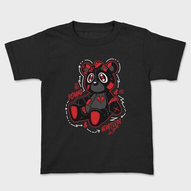 Young and Heartless Teddy, Kids' T-Shirt