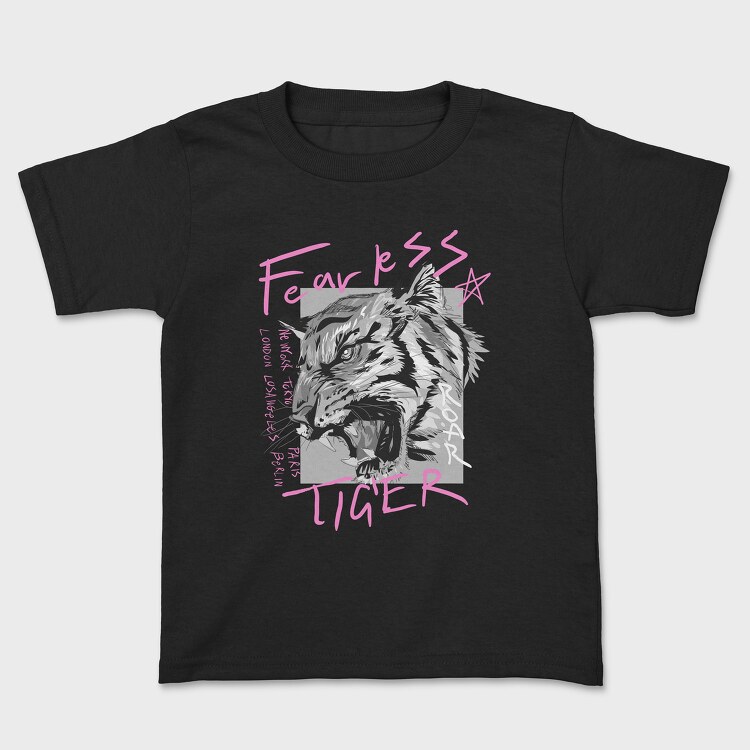 Fearless Tiger, Kids' T-Shirt