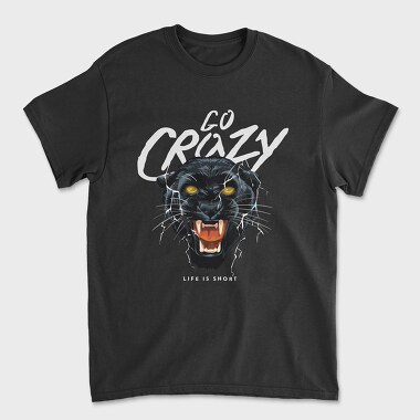 Go Crazy Black Panther, Unisex Men's T-Shirt