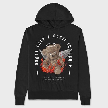 Angel Teddy Bear, Unisex Men's Hoodie