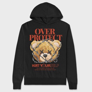 Overprotect Teddy, Unisex Men's Hoodie