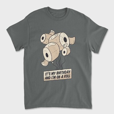 Унисекс Мъжка Тениска, Birthday Toilet Paper