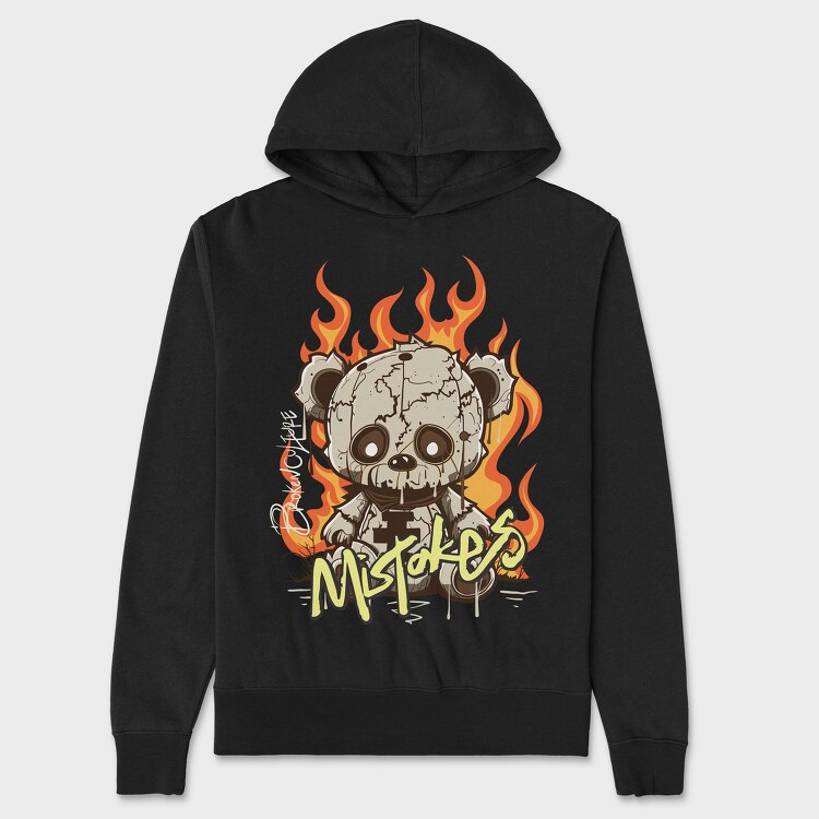 Mistakes Teddy Bear, Unisex Men's Hoodie