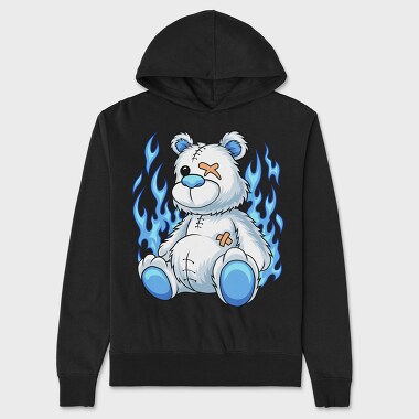White Teddy Bear, Unisex Men's Hoodie