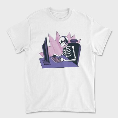 Skeleton Gamer, Unisex Men's T-Shirt