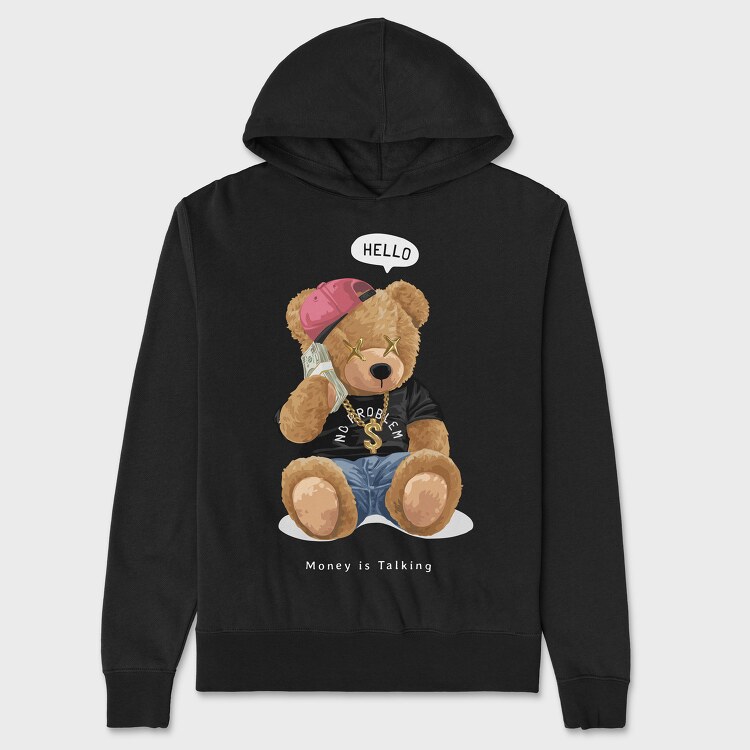 Money Is Talking Teddy Bear, Унисекс Мъжко Суичър