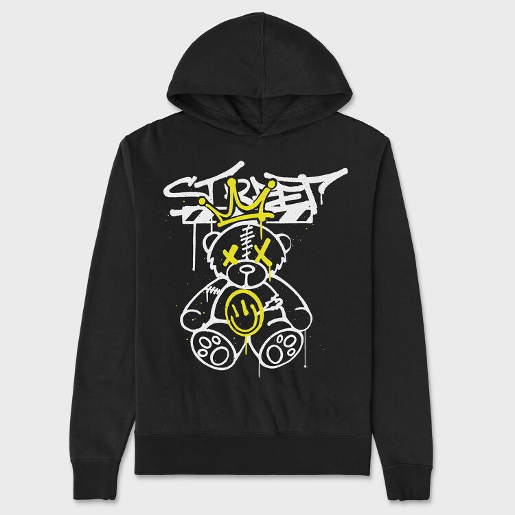 Street Teddy, Unisex Men's Hoodie