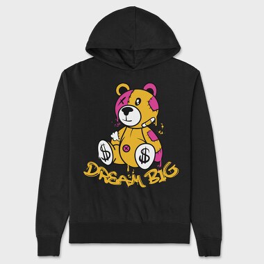Dream Big Teddy, Unisex Men's Hoodie