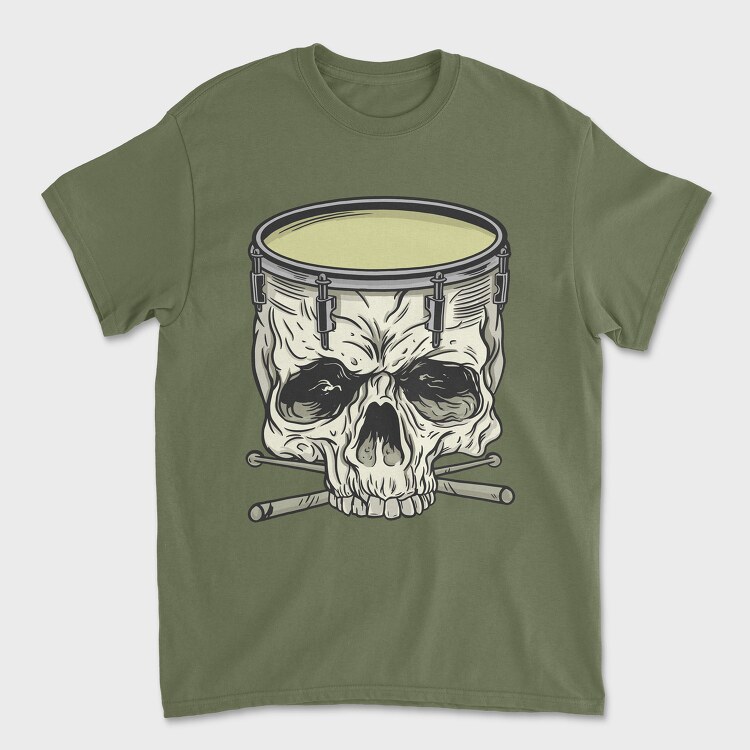 Skull drum, Unisex Men's T-Shirt