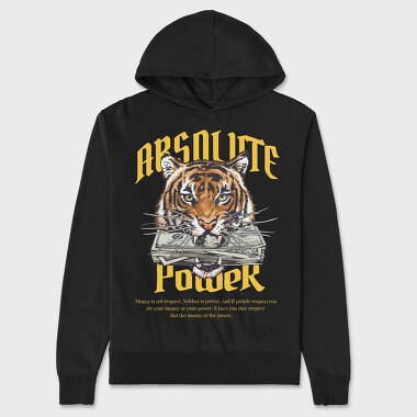 Absolute Power Tiger, Unisex Men's Hoodie