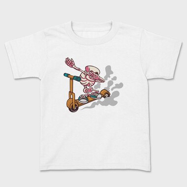 Scooter Skeleton, Kids' T-Shirt