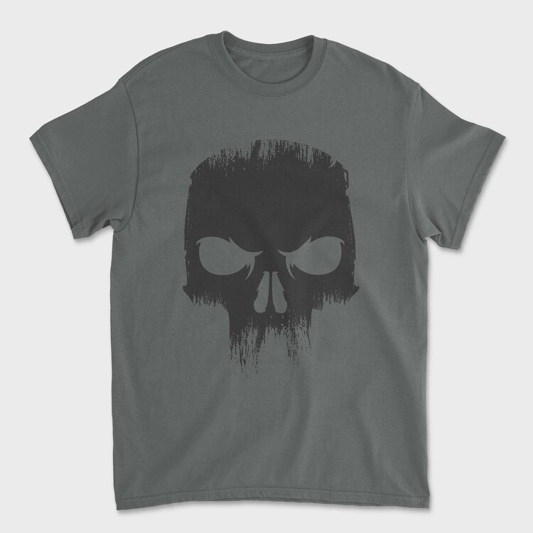 Angry Skull Black, Unisex Men's T-Shirt