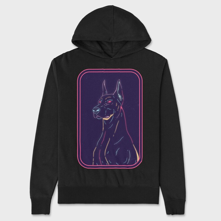 Doberman Dog, Unisex Men's Hoodie