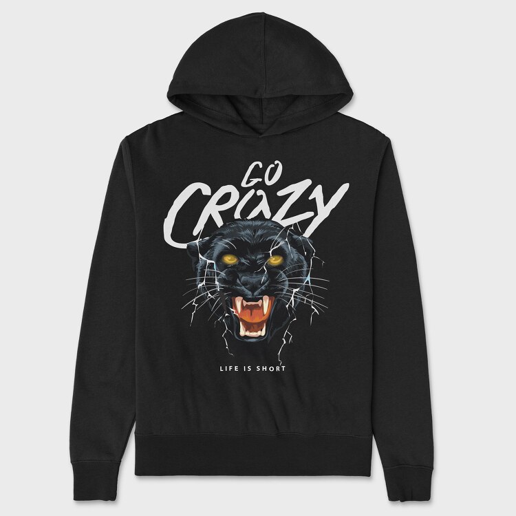 Go Crazy Black Panther, Унисекс Мъжко Суичър