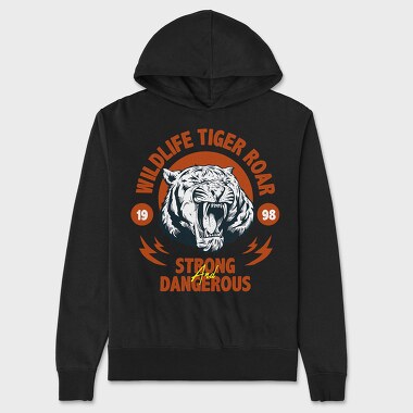 Wildlife Tiger Roar, Unisex Men's Hoodie
