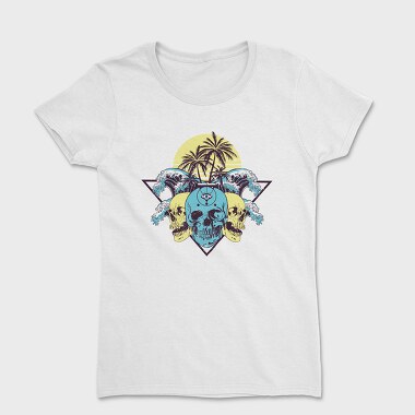 Skulls Palms Triangle, Women's T-Shirt