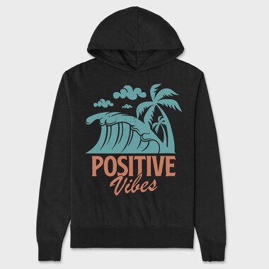 Unisex Men's Hoodie, Positive Vibes
