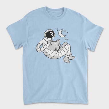 Astronaut Reading, Unisex Men's T-Shirt