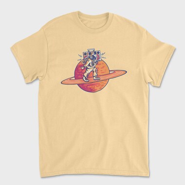 Astronaut Saturn, Unisex Men's T-Shirt