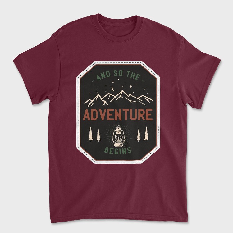 Adventure Begins, Unisex Men's T-Shirt
