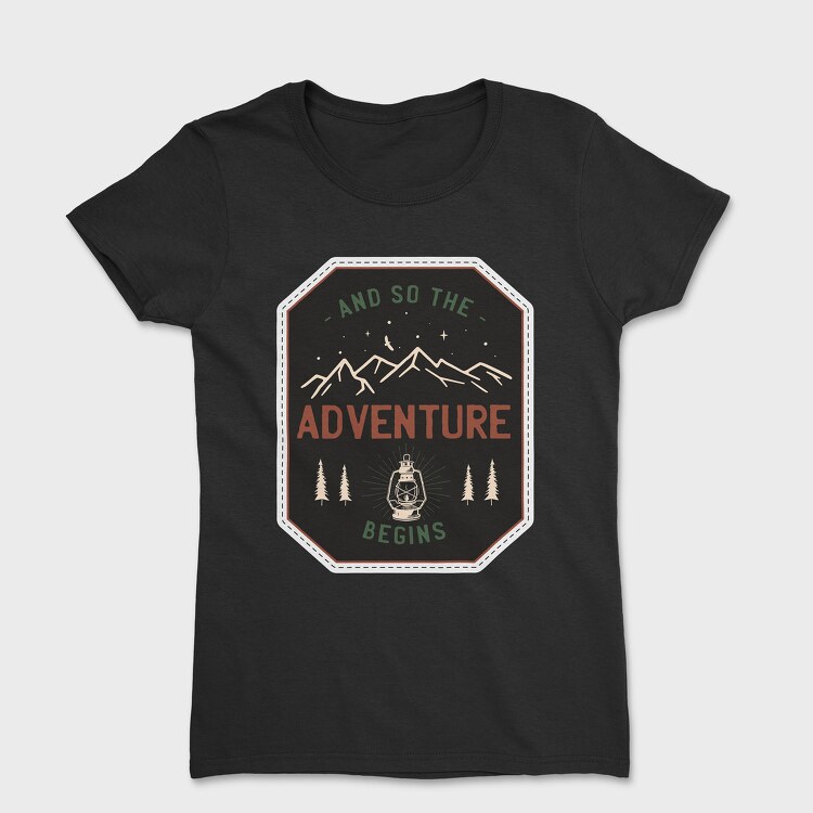 Adventure Begins, Women's T-Shirt